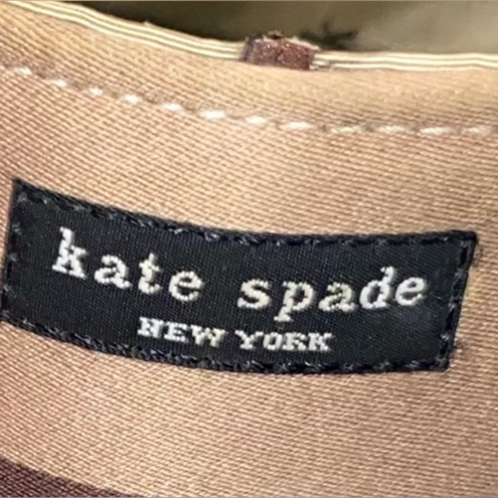 Kate Spade Pink, Brown & Red Striped Tote Bag
